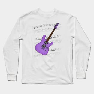 Guitar Tab Electric Guitarist Music Notation Musician (Purple) Long Sleeve T-Shirt